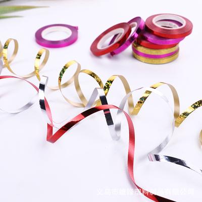 Flat Ribbon 5M Laser Aluminum Film Fit Ribbon Balloon Supplies Banner Festival Celebration Rope