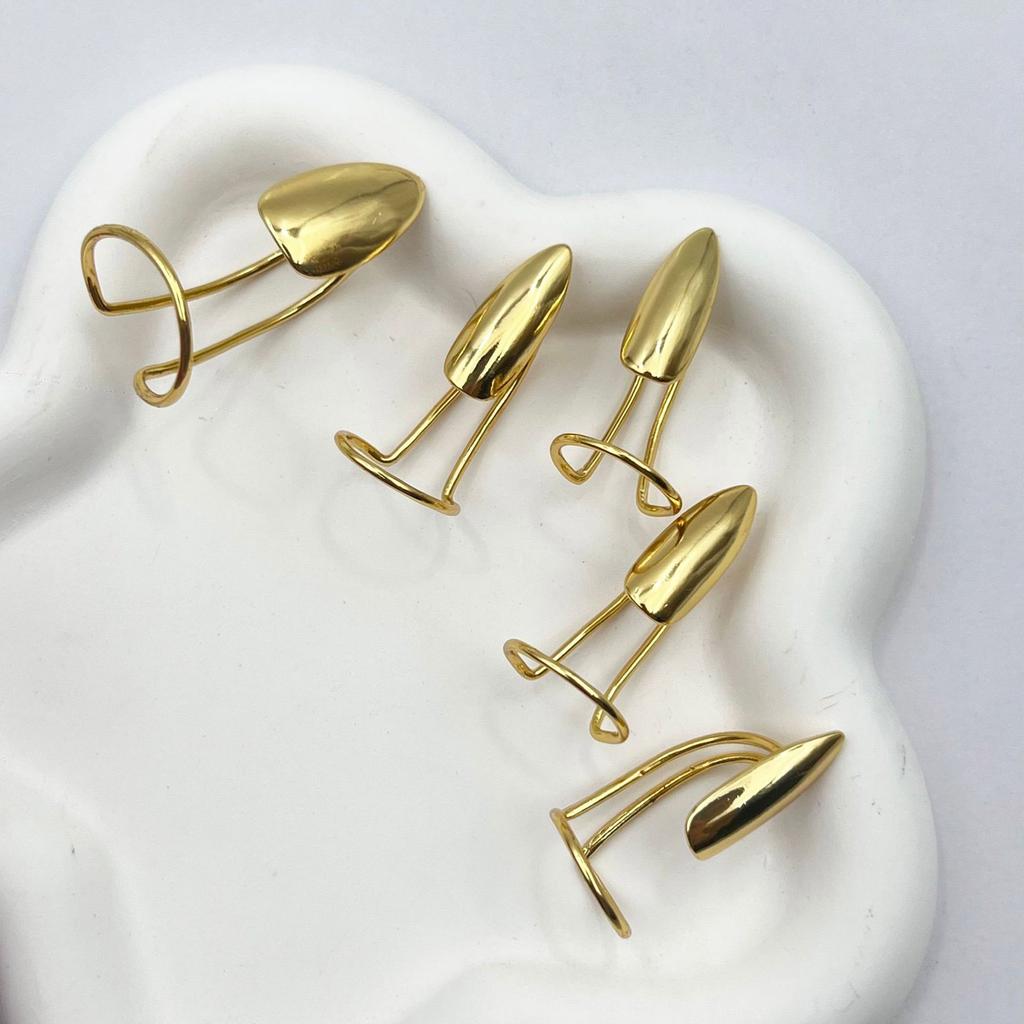 Packung mit 5 Nagelringen Überzogene Persönlichkeit Maniküre Fingerringe Legierung Textur für Halloween Cosplay und Partys