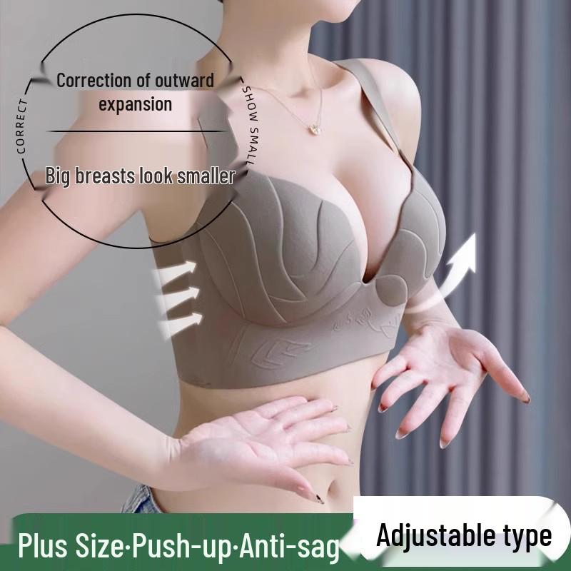 Seamless Plus Size Shaping Bra for Support, Anti-Sagging, and Slimming