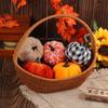 Colorful Cover Fabric Pumpkin Autumn Style Thanksgiving Decor Artificial Pumpkin  Autumn Theme