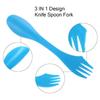 3 In 1 Utensils Plastic Spork Combo Travelling Gadget Cutlery Tableware Spoon Fork Cutter Travel Camping Hiking Picnic