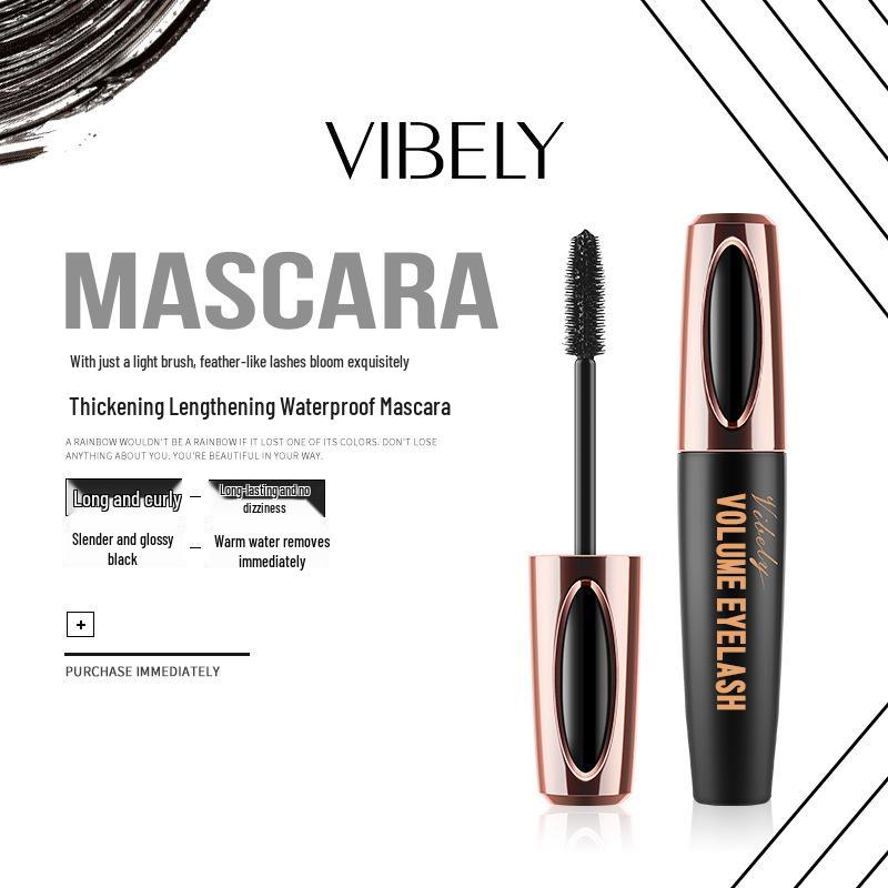 Volumizing Waterproof Mascara for Thickening and Lengthening Eyelashes, Ideal for Lower Lashes