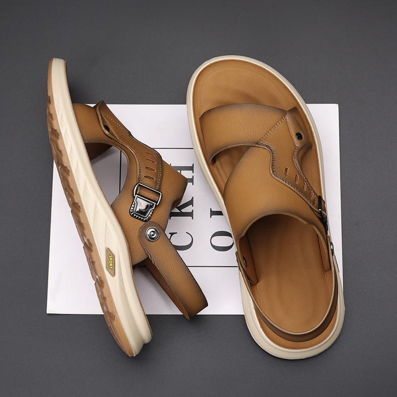Fashion Men's Slippers Summer New Sandals Light Adult Thick-soled Beach Shoes Non-slip Open-toe Sandals for Outdoor