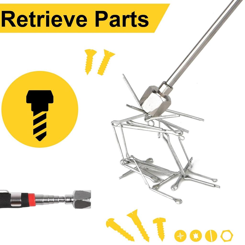 Telescopische Magnetische Magneet Pen Ophaalgereedschap Uitschuifbare Penstijl Ophaalstang voor Auto Reparatie Machines Onderhoud Auto Gereedschap