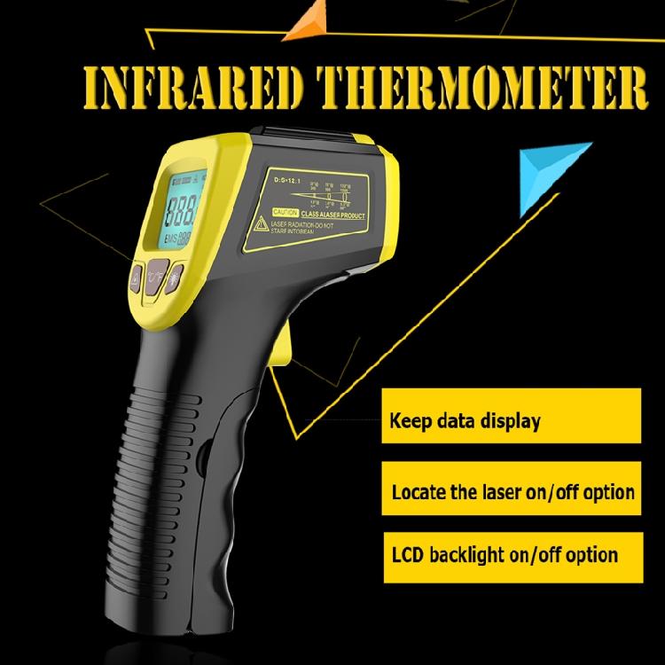 Non-Contact Pyrometer 600℃ /1112℉ IR High Temperature Gun with LCD Display GM320