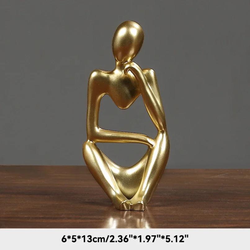 Sand Color, Abstract, Statue, Sculpture, Yoga, Figurine, Living Room, Home Decoration, Tabletop Decoration
