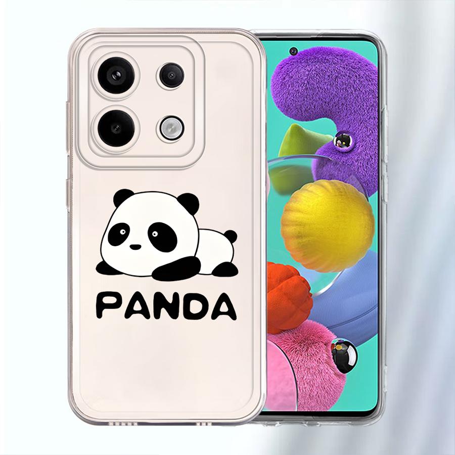 

Case for Xiaomi Redmi Note 14 Pro Plus 9 10 A4 Note 13 14C 10S 11 12S 13C 11S 12 Soft Phone Cover Cartoon Panda Redmi 13C 5G