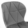 Office Chair On Wheels Spiner Black Graphite Velvet
