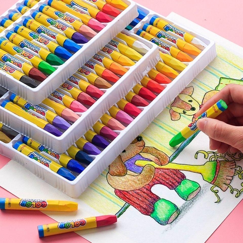 Oil Pastel Crayons and Drawing Pens Set for Kids and Students - Available In 12, 18, 24, or 36 Colors