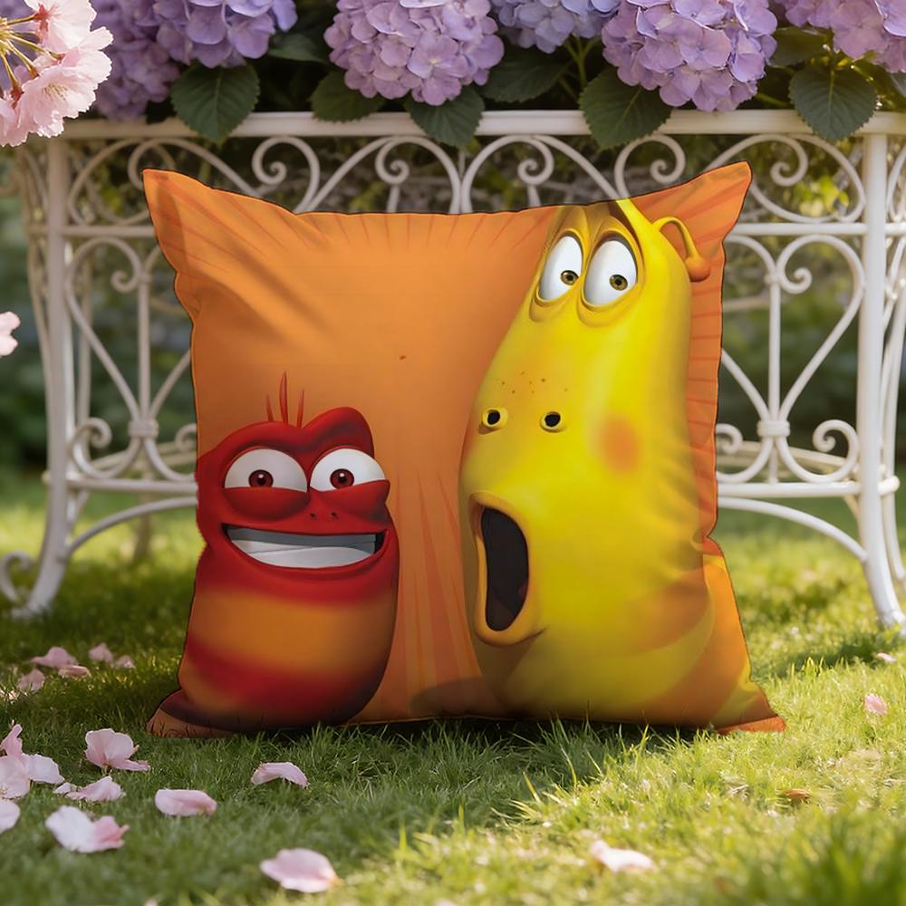 Funny L-Larva Cushion Cover Home & Car Dual-Scene Pillow Cover: Reversible for Premium Comfort