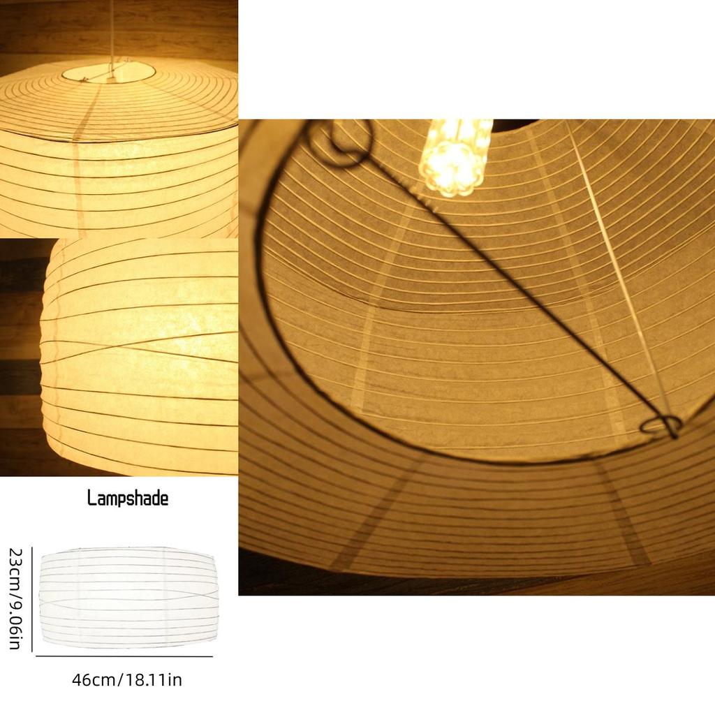 Nordic Style Pendant Light With Drum-shaped Lantern Lampshade Ideal For Living Room Bedroom Study And Dining Room