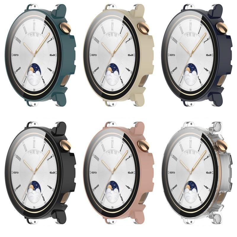 PC+Tempered Film Case for Huawei Watch GT 4 46mm 41mm Smart Watch Bumper Cover Full Glass Screen Watch GT4 Protector Frame