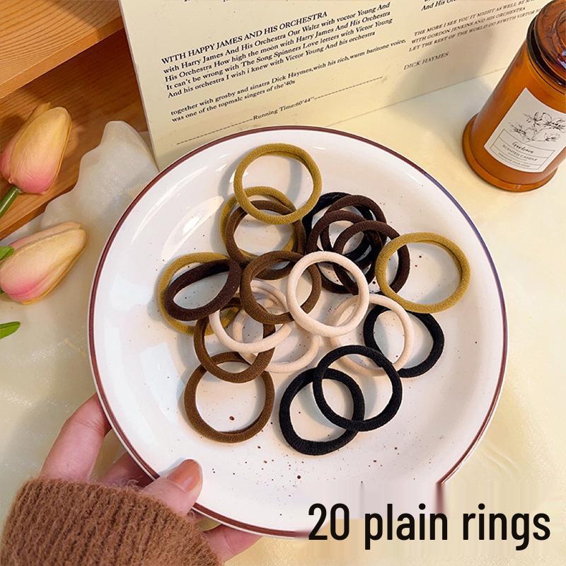 Korean Style High Elasticity Hair Ties - Gentle, No-Damage Rubber Bands for Women
