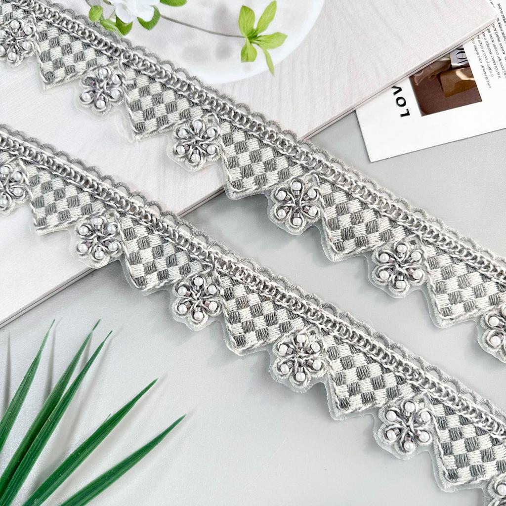 3.5Cm Wave Line Bead Embroidery Flower Decoration Barcode Clothing Window Accessories Home Luggage Accessories Lace Accessories