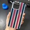 Deep Blue And Rose Red Stripes Soft Phone Case For IPhone 17 16 15 14 13 12 11 Pro Max 7 8 Transparent Silicone Soft Cover Case