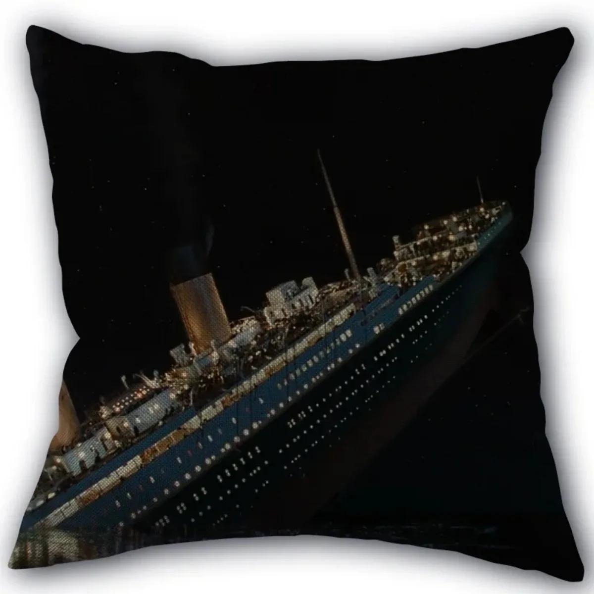 

Новая наволочка на заказ с изображением Титаника из хлопчатобумажной ткани, квадратная наволочка на молнии 45X45 см, декоративная наволочка для свадебной подушки 30x30cm