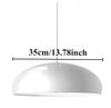 JOYINLED 35CM Modern LED Pendant Lights Black White Round Aluminum Lampshade Nordic Chandelier Dining Table Lights Room Decor