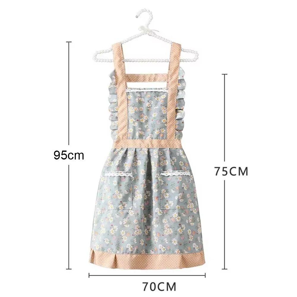 1Pcs New With Waistband Japanese Apron Baking Florist Cross Back Kitchen Cooking Aprons Housework Maid Dress Apron Women