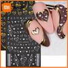2pcs Gold Silver Heart Nail Art Stickers Decal Chrome Heart Nail Foils Sliders Valentines Sticker Nails Decorations Accessories