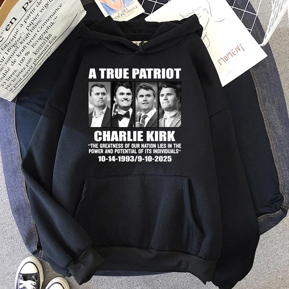 RIP Charlie Kirk Hoodie New Fashion Women Harajuku Aesthetic Graphic Hoodies Unisex Autumn Winter Casual Pullovers Sweatshirts