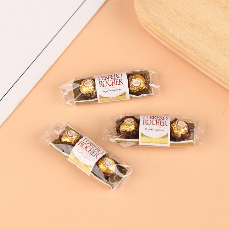 1Pcs Dollhouse Simulation Mini Chocolate Dollhouse Food Decoration Toy Dolls House Accessories Pretend Play Toys