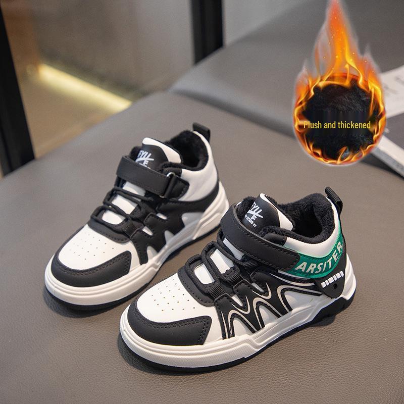 Winter Plush Warm Cotton Shoes for Kids - Trendy Casual Sports Board Shoes for Boys and Girls