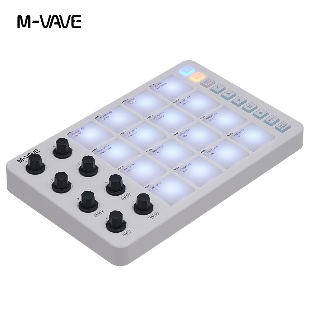 RGB Backlit MIDI Controller Drum Pads with Mixer and Rhythm Keyboard