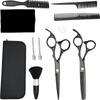 Stainless Steel Barber & Hairdressing Scissors Set: Flat Tooth & Thinning Options