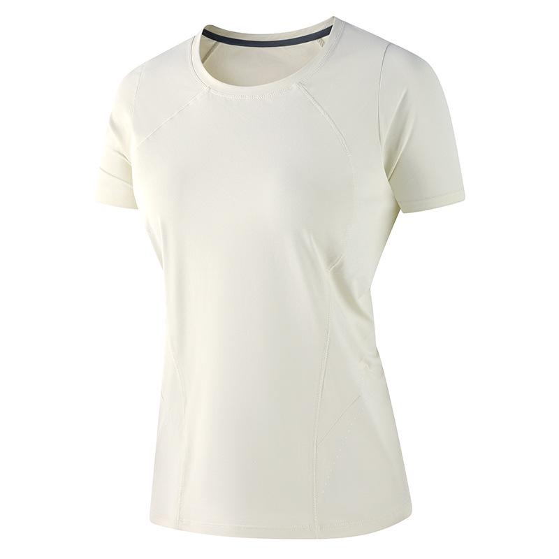 Women's Quick-Dry Round Neck Short Sleeve Ice Silk Yoga T-Shirt