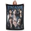 J-Jungkook Sänger Decken Fleece Frühling Herbst Multifunktionale Super Weiche Überwurfdecke für Bettwäsche Outdoor Bettwäsche Überwürfe