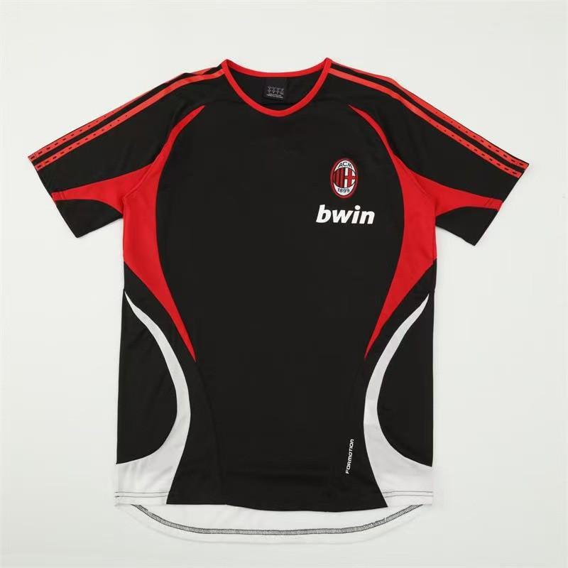 Vintage Football Training Jersey AC Milan Man U Brazil Long Short Sleeve Soccer T-Shirt