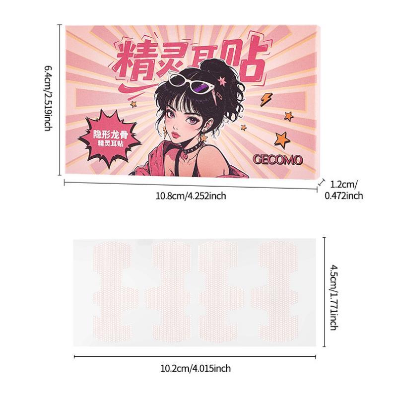 Invisible Dragon Bone Ear Lift Stickers 20Pcs Waterproof Discreet Ear Correction Patches for Heavy Earrings Date Party