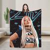 Warm Throw Blanket Travel Office Liv Morgan Blanket  Flannel Bedspread For Couch Chair Fashion Sofa Bed Cover