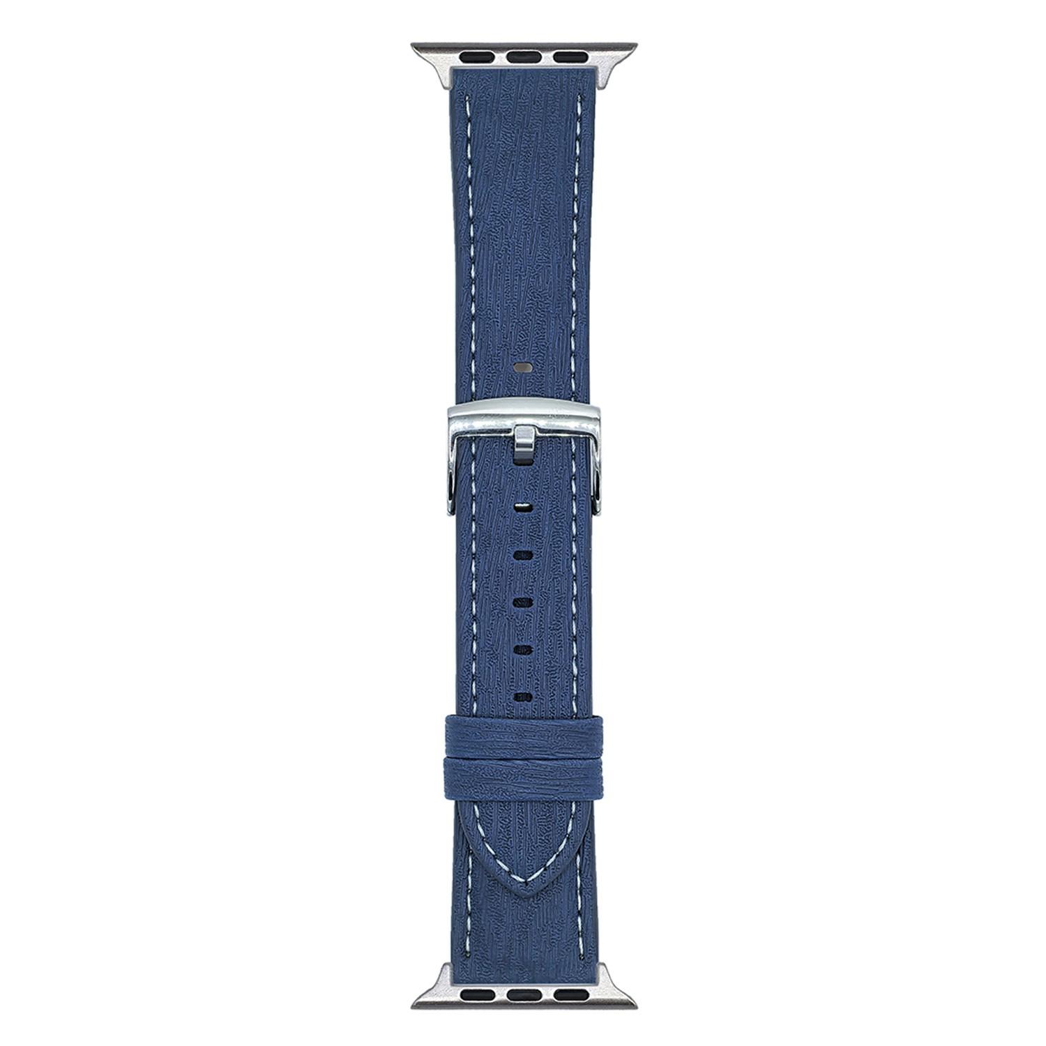 

Wood Grain Leather Bands For Apple Watch Series 10 Ultra 9 8 7 SE 6 5 4 3 2 1 46mm 49mm 45mm 44mm 40mm Watch Band Wrist Strap Midnight Blue