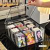 Transparent Large-Capacity Game Card and Cable Organizer with Removable Dividers