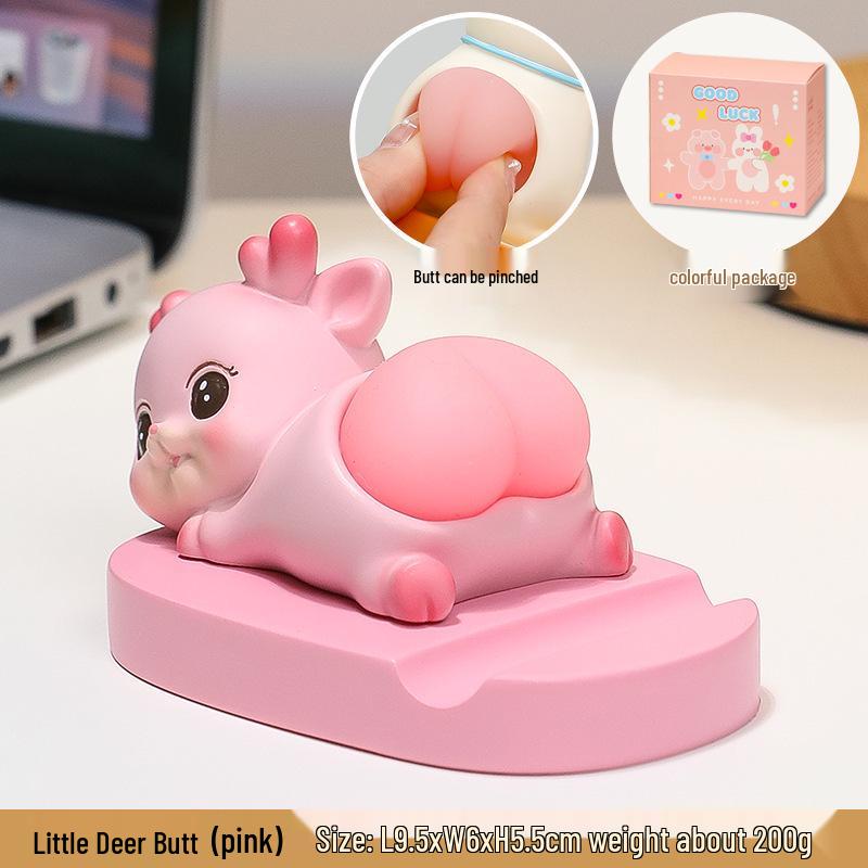 Adorable Kitten Phone Stand: Cute, Relaxing Office Gift for Girls