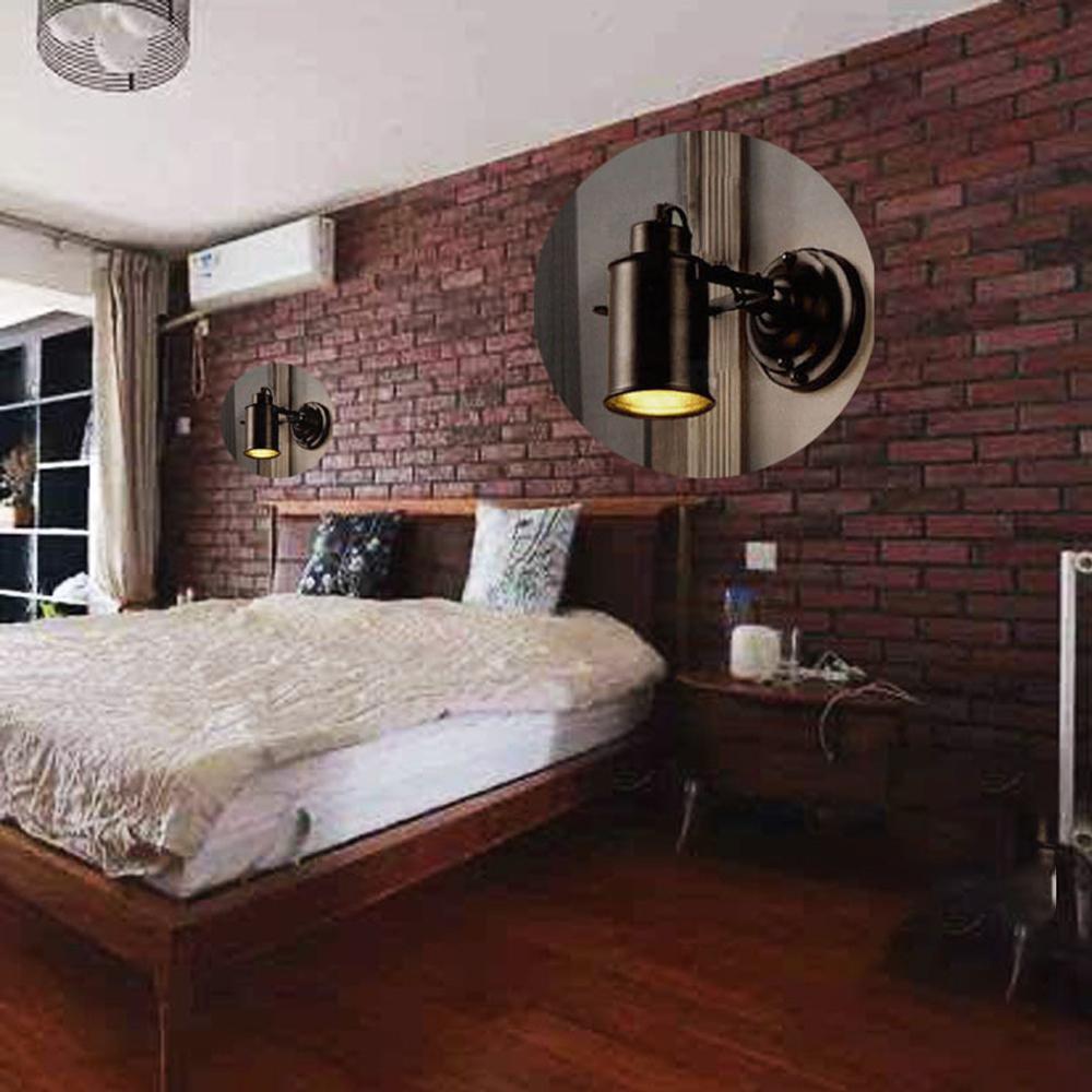 Retro Industrial LED Wall Lamp Iron Light Rustic Interior Iron Wall Sconce For Bedroom Balcony Hallway Home Decor Fixture