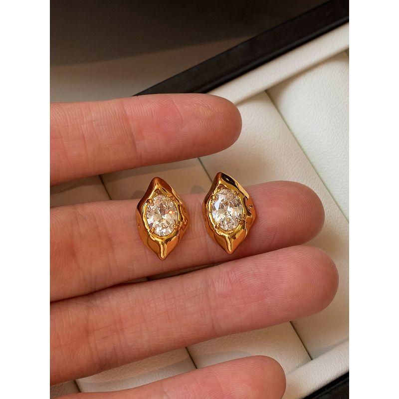 Super Sparkling! Fire-Colored Marquise Zircon Earrings for Women, 2026 New European and American Style, Light Luxury, High-End, Unique Earrings