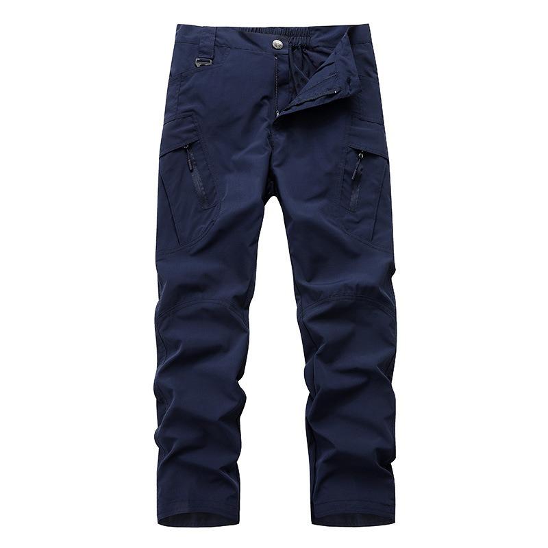 

Summer New Retro Street Style Tooling Casual Sports Trousers Men s Loose and Slim M синий