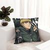 Funda de almohada Armin Arlert Attack on Titan Tela Estampada Funda de cojín Decorativa Funda de almohada Cuadrado Asiento 40*40cm