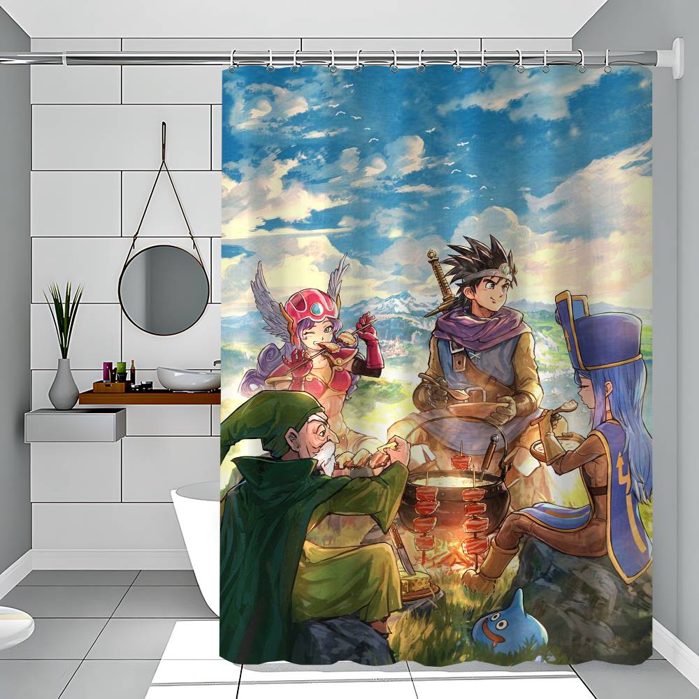 D-Dragon Quest 1 Piece Of 150X180Cm Printed Shower Curtain Partition Bathroom Waterproof And Mold Resistant