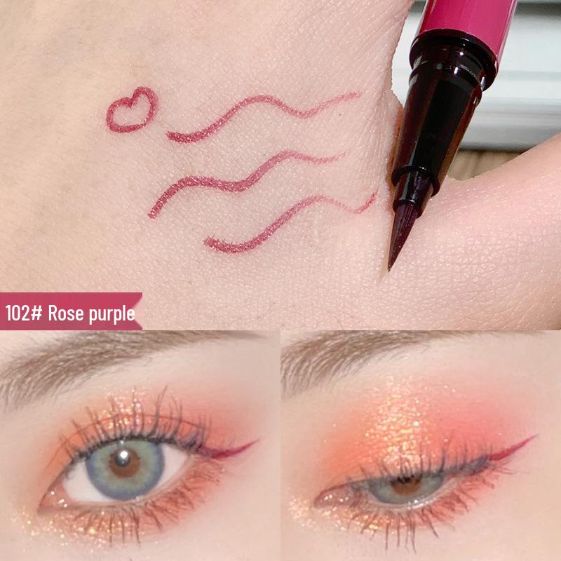 Xixi Bright Eyes Colored Eyeliner: Fine, Long-lasting, Waterproof, Smudge-Proof, Quick-Drying, Beginner-Friendly Pearl Brightening.