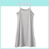 Elegante Regata Feminina Vestido Cami Com Alças Finas Ajustáveis Para Conforto