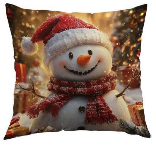 

Рождественская наволочка Рождественская елка Лось Снеговик с принтом наволочка украшение дома наволочка 45*45cm