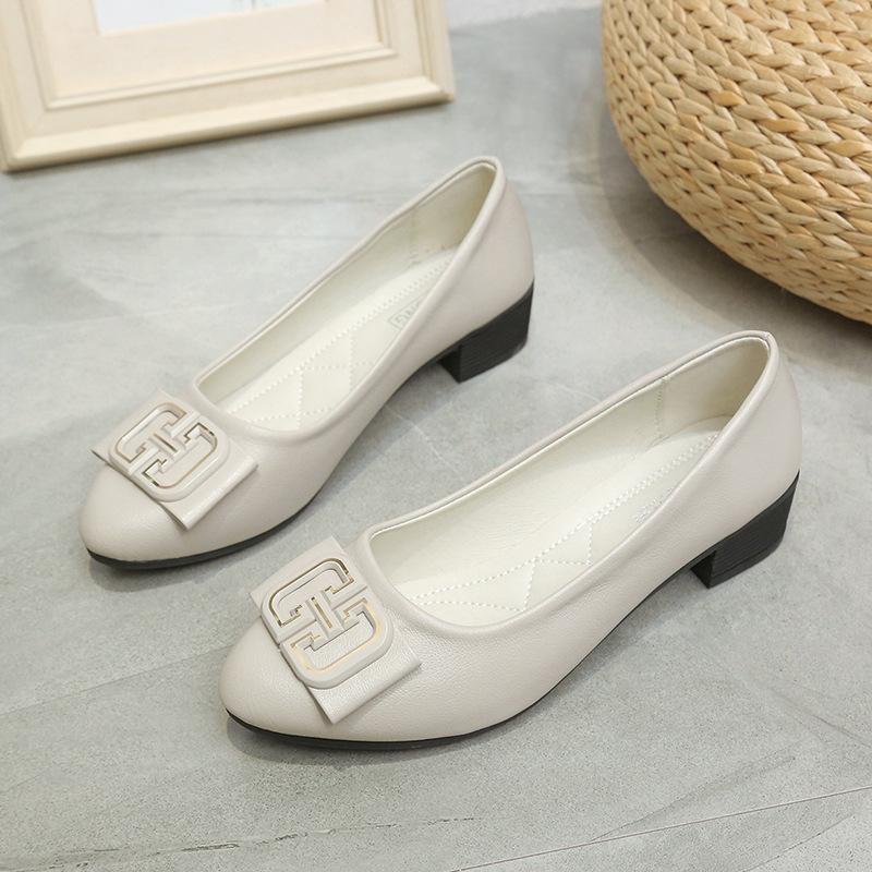 

Женская обувь для верхней одежды, однотонные туфли-лодочки с острым носком и высоким каблуком, кожаные туфли на толстом каблуке в стиле маленького аромата для женщин 40 светло-серый