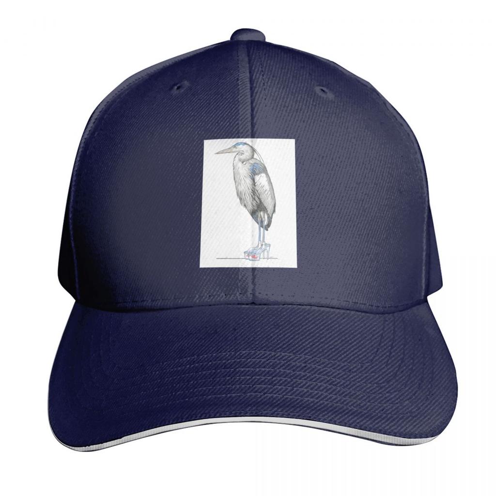 Great Blue Heron In Aquarium Platform Heels Baseball Cap Hats for Unisex Luxury Unisex Cap Golf Hat Unisex New Hat Women Unisexs