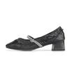 Barbara Leather Jewelry Mary Jane Pumps Bbg135bk