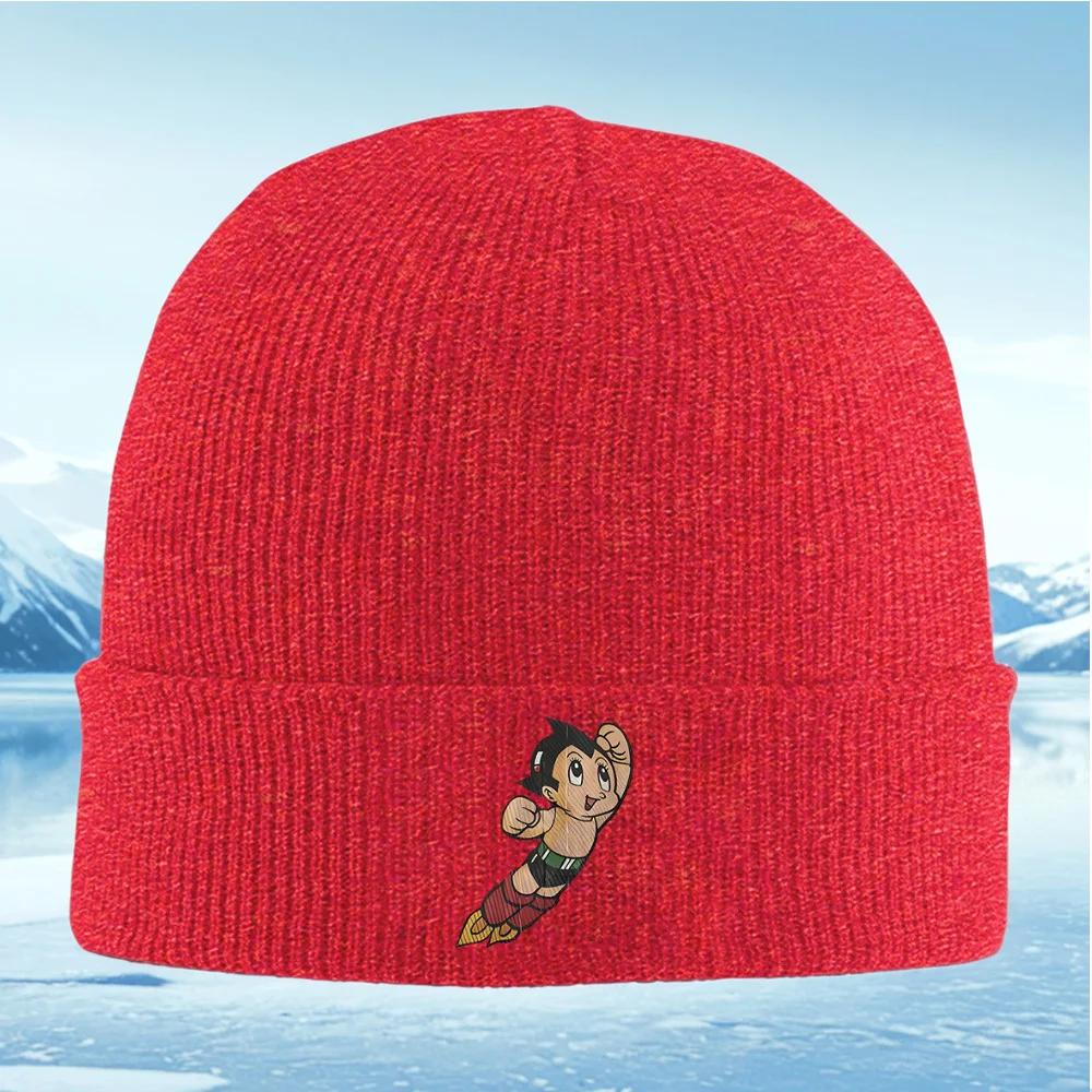 Astro Boy flying robot hero action Unisex Women Unisex Knitted Hat Beanie Pullover Cap Winter Thermal Warm Christmas Outdoor Cyclin