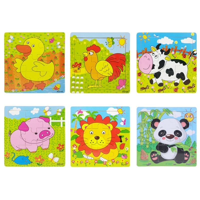 Kids Educational Toys Jigsaw Puzzle Toy for Toddler Children Boys and Girls Educational Puzzle Toys Wooden Frame Puzzle