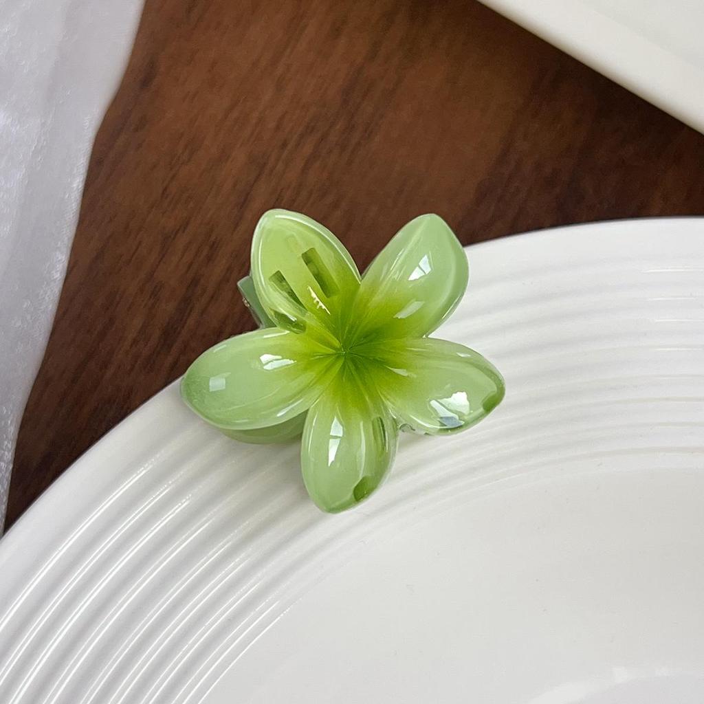 Elegant Romantic Plumeria Hair Claw Clip for Beach Vacation